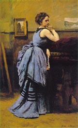 Corot | Lady in Blue | Giclée Canvas Print