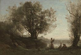 Orpheus beklagt Eurydike, c.1861/65 von Corot | Leinwand Kunstdruck