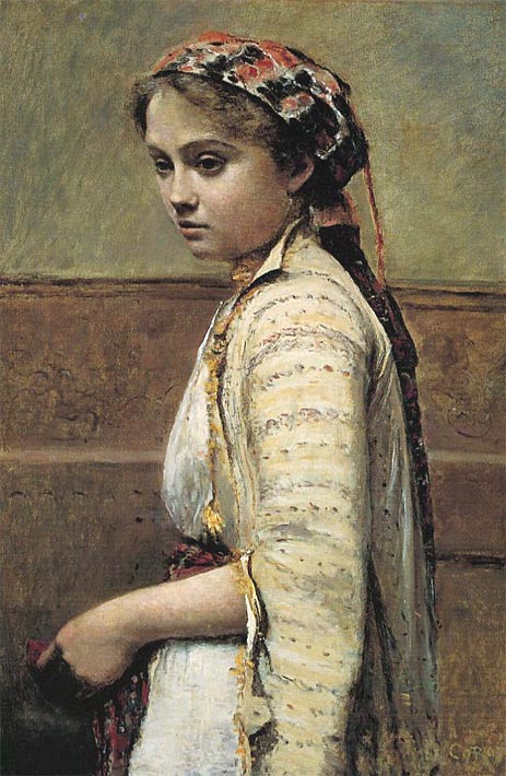 Das griechische Mädchen, c.1868/70 | Corot | Giclée Leinwand Kunstdruck