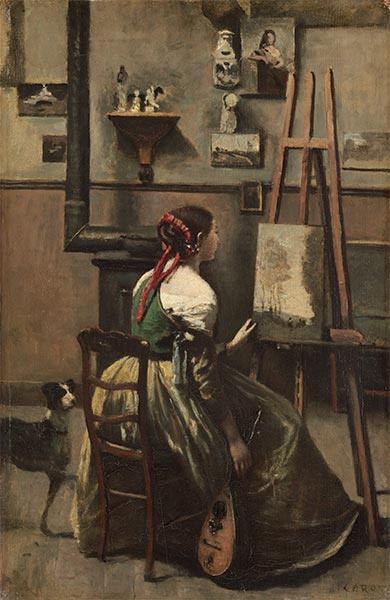 Corot | The Artist's Studio, c.1868 | Giclée Canvas Print