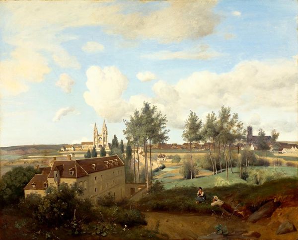 Soissons Seen from Mr. Henry's Factory, 1833 | Corot | Giclée Canvas Print