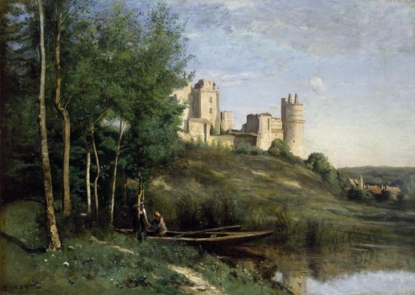 Ruinen des Schlosses von Pierrefonds, c.1866/67 | Corot | Giclée Leinwand Kunstdruck