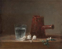 Glas Wasser und Kaffeekanne, c.1761 von Chardin | Leinwand Kunstdruck