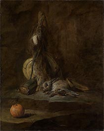 Stillleben mit totem Kaninchen, c.1728 von Chardin | Leinwand Kunstdruck