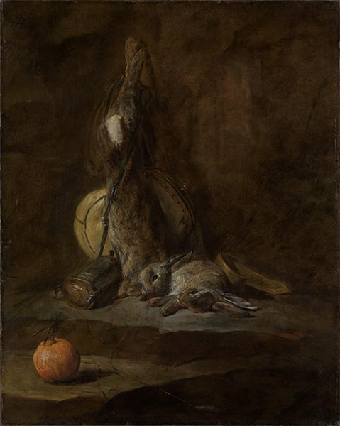 Stillleben mit totem Kaninchen, c.1728 | Chardin | Giclée Leinwand Kunstdruck