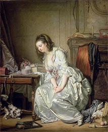 The Broken Mirror | Jean-Baptiste Greuze | Gemälde Reproduktion