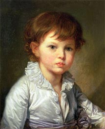 Jean-Baptiste Greuze | Portrait of Count Pavel Stroganov as A Child | Giclée Canvas Print