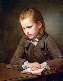 A Boy with a Lesson Book | Jean-Baptiste Greuze | Painting Reproduction