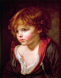 Blonder Junge mit offenem Hemd, c.1760 von Jean-Baptiste Greuze | Leinwand Kunstdruck