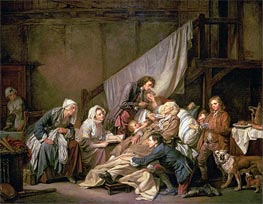 The Paralytic (Filial Piety) | Jean-Baptiste Greuze | Gemälde Reproduktion