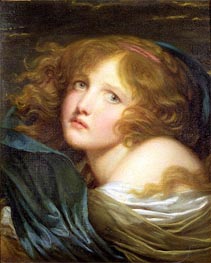 Young Girl, n.d. von Jean-Baptiste Greuze | Leinwand Kunstdruck