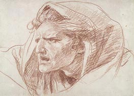 Jean-Baptiste Greuze | Head of a Man | Giclée Paper Print