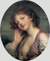 The Listening Girl | Jean-Baptiste Greuze | Gemälde Reproduktion