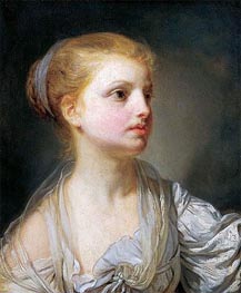 Girl in a White Dress | Jean-Baptiste Greuze | Painting Reproduction