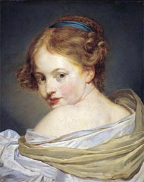 Portrait of a Young Woman, n.d. von Jean-Baptiste Greuze | Leinwand Kunstdruck