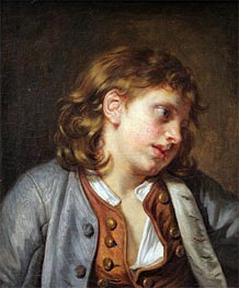 A Young Peasant Boy, n.d. von Jean-Baptiste Greuze | Leinwand Kunstdruck