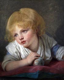 A Child with an Apple | Jean-Baptiste Greuze | Gemälde Reproduktion