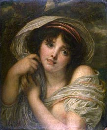 A Girl, n.d. von Jean-Baptiste Greuze | Leinwand Kunstdruck