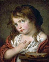 Jean-Baptiste Greuze | Little Girl Pouting | Giclée Canvas Print