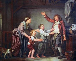 The Drunken Cobbler | Jean-Baptiste Greuze | Painting Reproduction