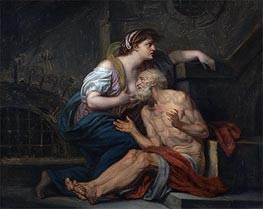 Cimon and Pero (Roman Charity) | Jean-Baptiste Greuze | Painting Reproduction