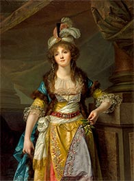 Jean-Baptiste Greuze | Portrait of a Lady in Turkish Fancy Dress | Giclée Canvas Print