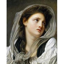 Head of a Young Woman (Contemplation) - Jean-Baptiste Greuze