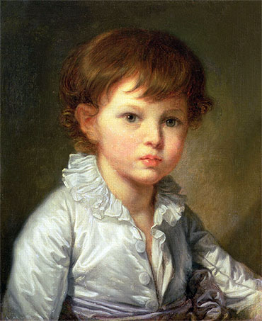 Portrait of Count Pavel Stroganov as A Child, 1778 | Jean-Baptiste Greuze | Giclée Leinwand Kunstdruck