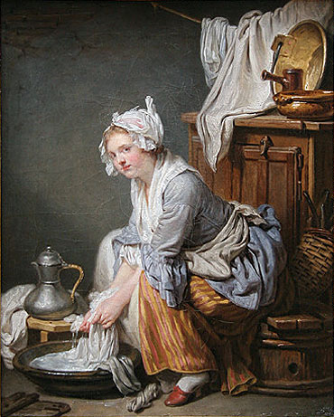 The Laundress, 1761 | Jean-Baptiste Greuze | Giclée Leinwand Kunstdruck