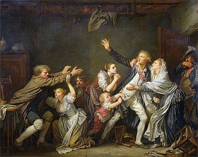 The Paternal Curse or The Ungrateful Son, 1777 | Jean-Baptiste Greuze | Giclée Leinwand Kunstdruck