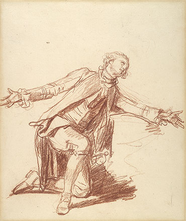 A Kneeling Youth with Outstreched Hand, n.d. | Jean-Baptiste Greuze | Giclée Papier-Kunstdruck
