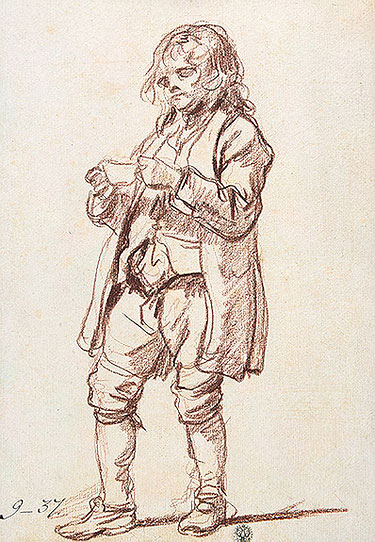 Study for 'The Paralytic'. Study of a Boy Carrying a Cup, c.1760 | Jean-Baptiste Greuze | Giclée Papier-Kunstdruck