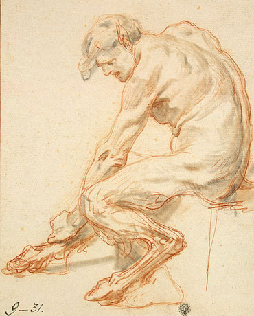 Jean-Baptiste Greuze | Study of a Faun, b.1755 | Giclée Paper Art Print