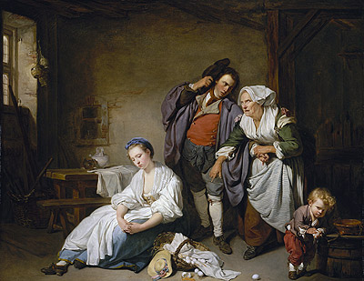 Zerbrochene Eier, 1756 | Jean-Baptiste Greuze