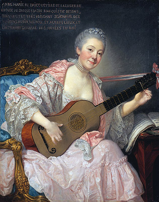 Jean-Baptiste Greuze | Anne-Marie de Bricqueville de Laluserne, Marquise de Bezons, c.1759 | Giclée Leinwand Kunstdruck