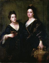 Jean-Baptiste Santerre | Two Actresses, 1699 | Giclée Canvas Print