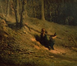 Women Carrying Brushwood, 1850s by Millet | Canvas Print