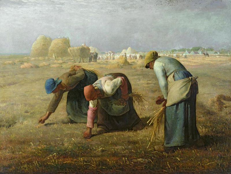 Die Ährenleserinnen, 1857 von Millet | Leinwand-Kunstdruck