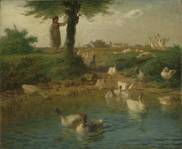 Das Gänsemädchen, c.1866/67 | Millet | Giclée Leinwand Kunstdruck