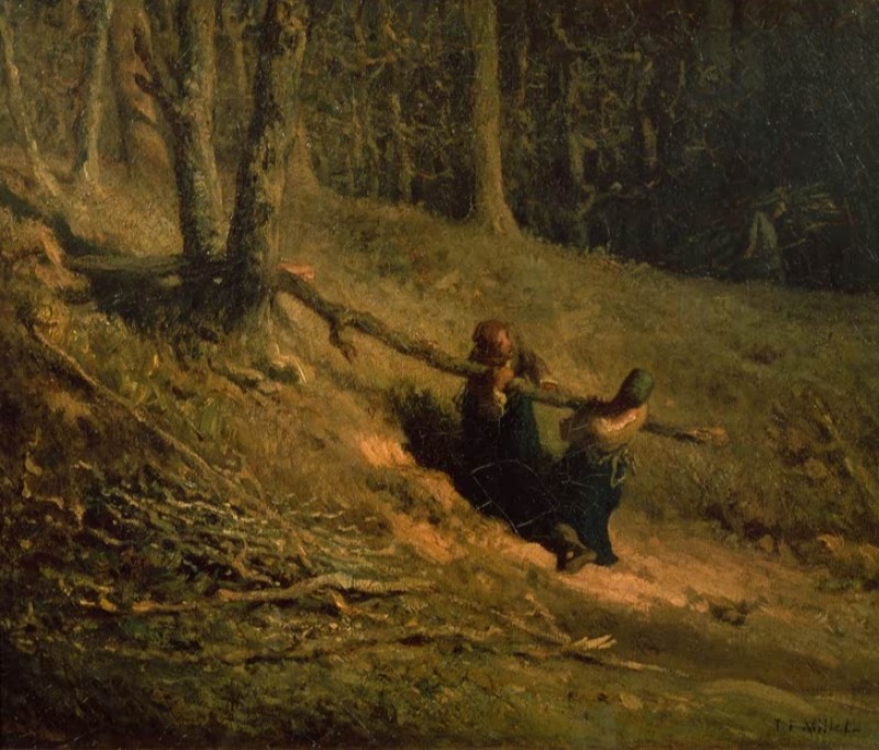 Women Carrying Brushwood, 1850s | Millet | Giclée Canvas Print