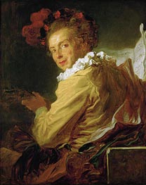 Man Playing an Instrument (The Music) | Fragonard | Painting Reproduction