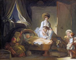 The Visit to the Nursery | Fragonard | Painting Reproduction