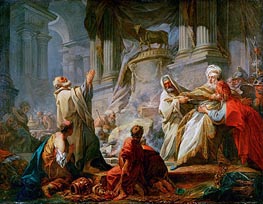 Jeroboam Sacrificing to the Golden Calf | Fragonard | Painting Reproduction