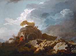 Thunderstorm (Cart Stuck in the Mud) | Fragonard | Painting Reproduction
