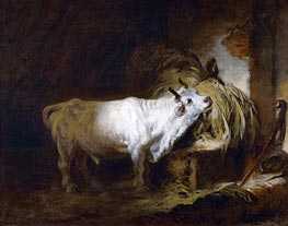 The White Bull in the Stable | Fragonard | Gemälde Reproduktion