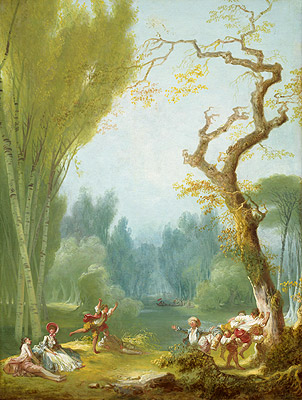 A Game of Horse and Rider, c.1767/73 | Fragonard | Giclée Canvas Print