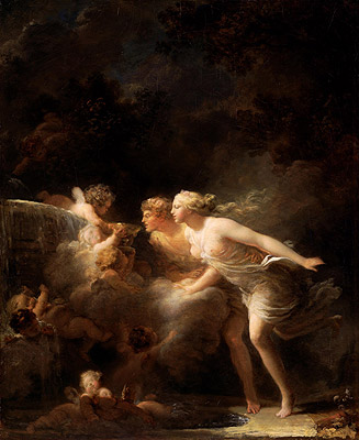 Der Brunnen der Liebe, c.1785 von Fragonard | Leinwand-Kunstdruck