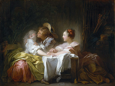 The Stolen Kiss, c.1756/61 | Fragonard | Giclée Canvas Print