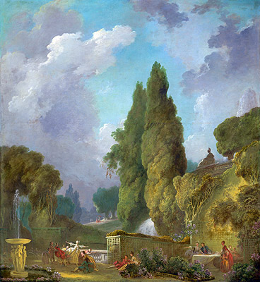 Blindekuh, c.1765 von Fragonard | Leinwand-Kunstdruck