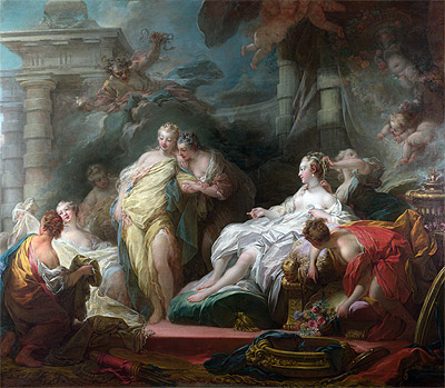 Fragonard | Psyche showing her Sisters her Gifts from Cupid, 1753 | Giclée Canvas Print